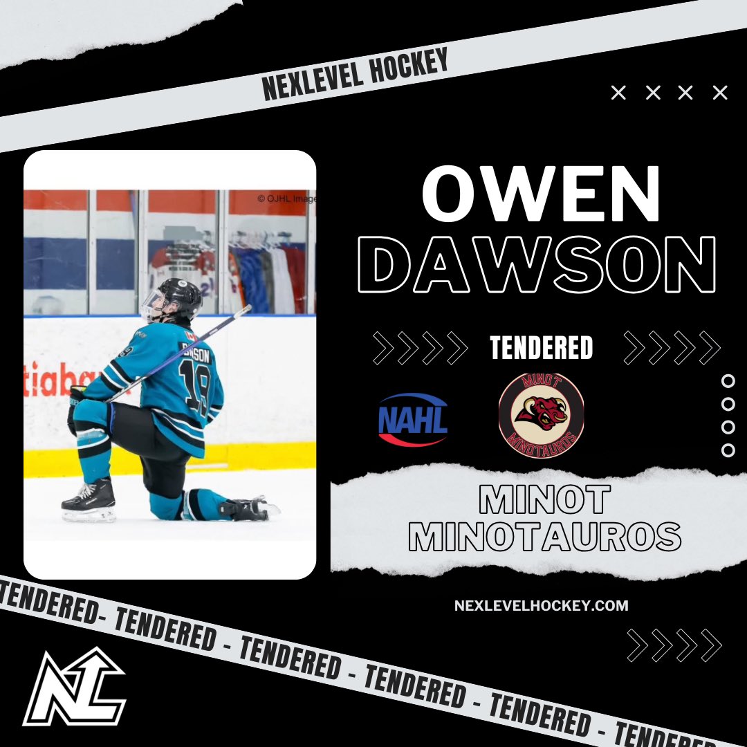 Congrats to Owen Dawson on tendering with <a href="/MinotauroHockey/">Minot Minotauros</a> of the <a href="/NAHLHockey/">NAHL</a> #LetsGo