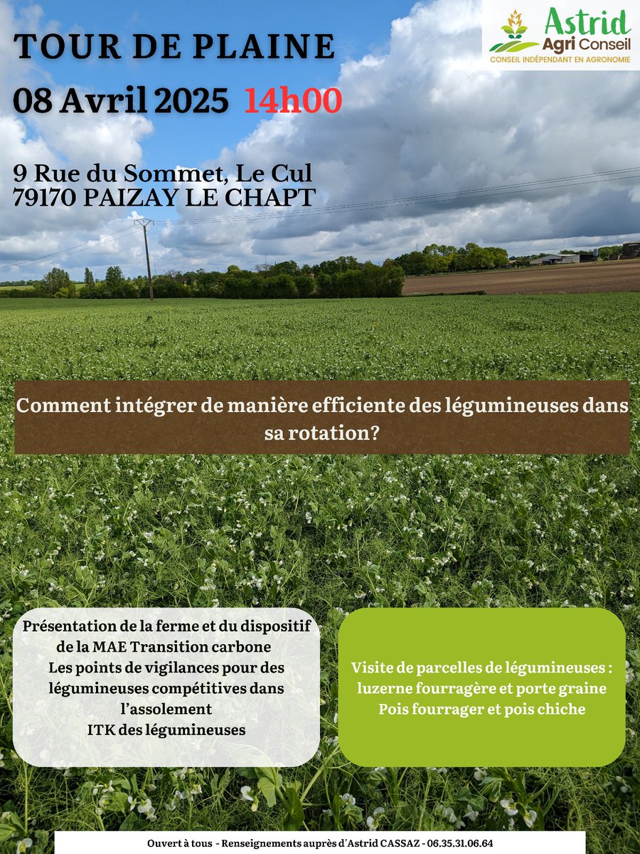 Astrid CASSAZ (@astridcassaz) on Twitter photo Rappel c'est la semaine prochaine. Ouvert à tous et gratuit.
On parlera légumineuses et MAE Transition Carbone !
Merci <a href="/agronomix22/">Lionel Mesnage</a> pour le coup de main biblio. 😁
#FrAgTw Rappel c'est la semaine prochaine. Ouvert à tous et gratuit.
On parlera légumineuses et MAE Transition Carbone !
Merci <a href="/agronomix22/">Lionel Mesnage</a> pour le coup de main biblio. 😁
#FrAgTw