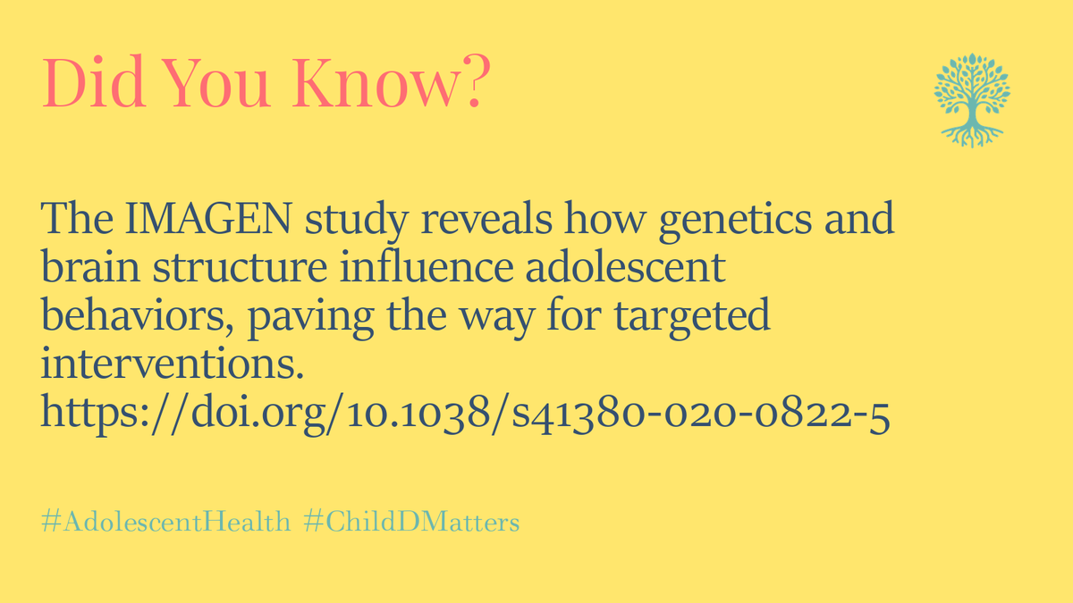 ChildDMatters's tweet image. The IMAGEN study reveals how genetics and brain structure influence adolescent behaviors, paving the way for targeted interventions. doi.org/10.1038/s41380… #AdolescentHealth #ChildDMatters 1/10