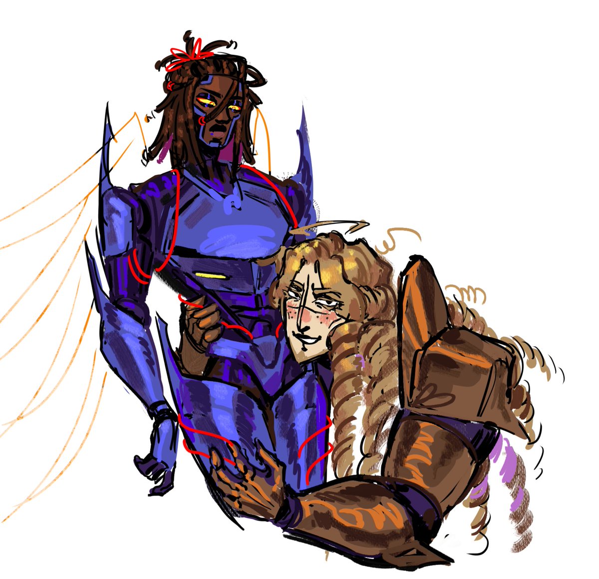 something went wrong and now its gabriel holding the most snatched waist in hell