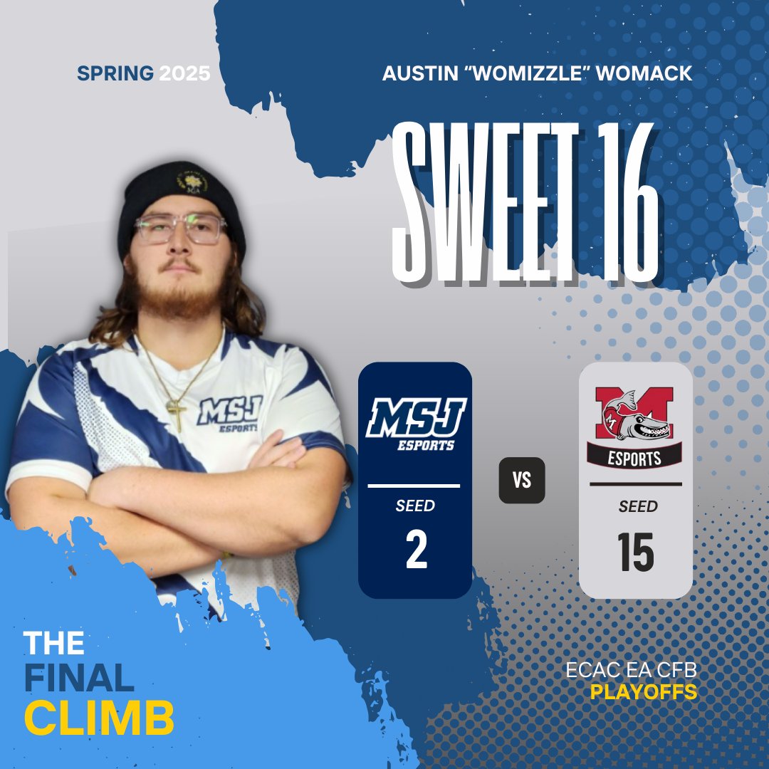 The FINAL CLIMB begins tonight with EA College Football at 8pm EST as he takes on a rematch from regular season, and their 3rd matchup this season including Madden matches!

Catch the action on twitch.tv/womizzle_
#MountUp #SWEET16 #TheFinalClimb

<a href="/Womizzle_/">Womack🍔</a>