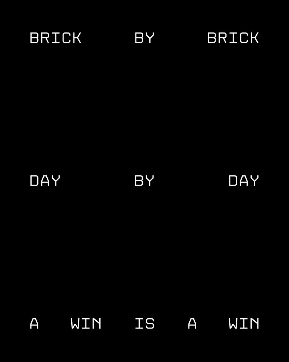 Be where your feet are, give full effort, and stack days.

#RNME