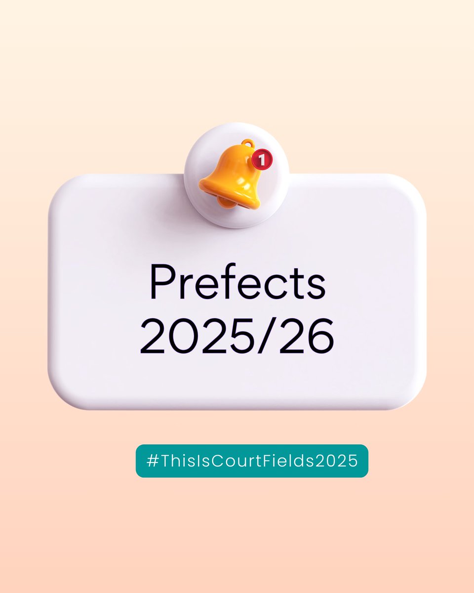 Following our launch assembly on 30th March, applications for the next cohort of Prefects open today! 🗳️ The deadline for completed application forms is 3pm on 22nd April, with Interviews being held from 28th April. 

Good luck! 🤞 #ThisIsCourtFields2025