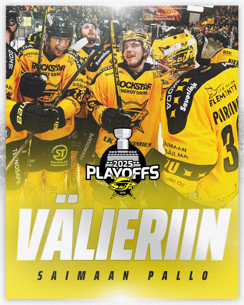 SaiPa etenee neljän parhaan joukkoon Liiga-keväällä 2025! 💪

#Liiga #SaiPa