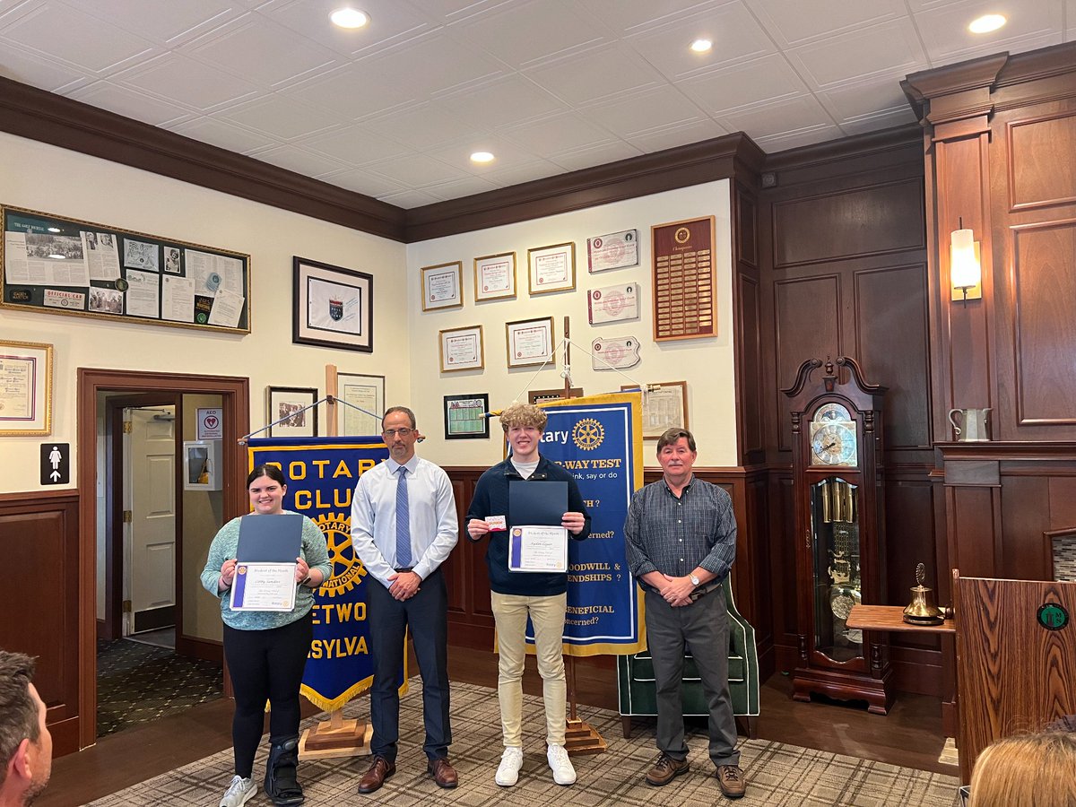 Congratulations to our Rotary Club Students of the Month Libby Sanders and Aydan Cogan.