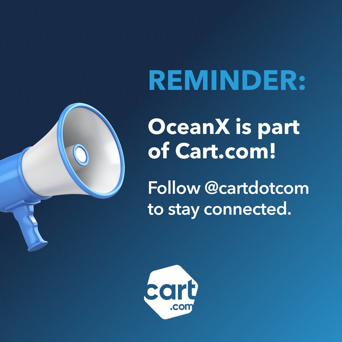 📢 Reminder: OceanX is part of Cart.com! Make sure to follow <a href="/cartdotcom/">Cart.com 🛒</a> to stay in touch.