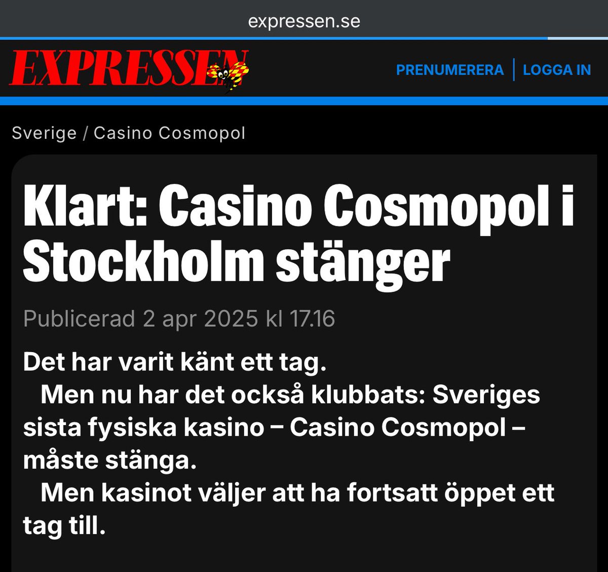 Jag tänkte inte dricka idag men….