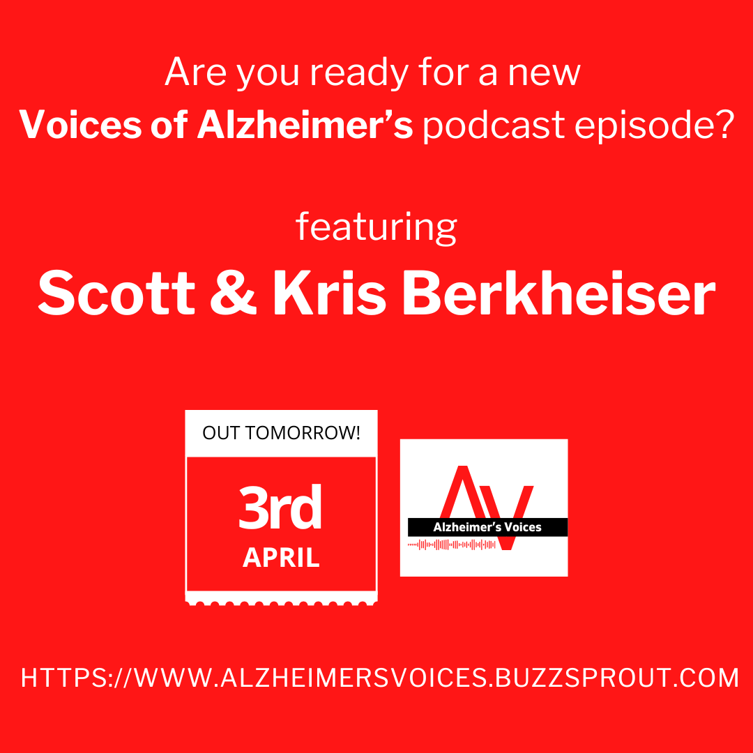 Are you ready for our next #podcast episode? We’re bringing you an inspiring conversation with Scott and Kris Berkheiser that you won’t want to miss. Stay tuned!

In the meantime, catch up on past episodes here: alzheimersvoices.buzzsprout.com

#AlzheimersVoices #ComingSoon