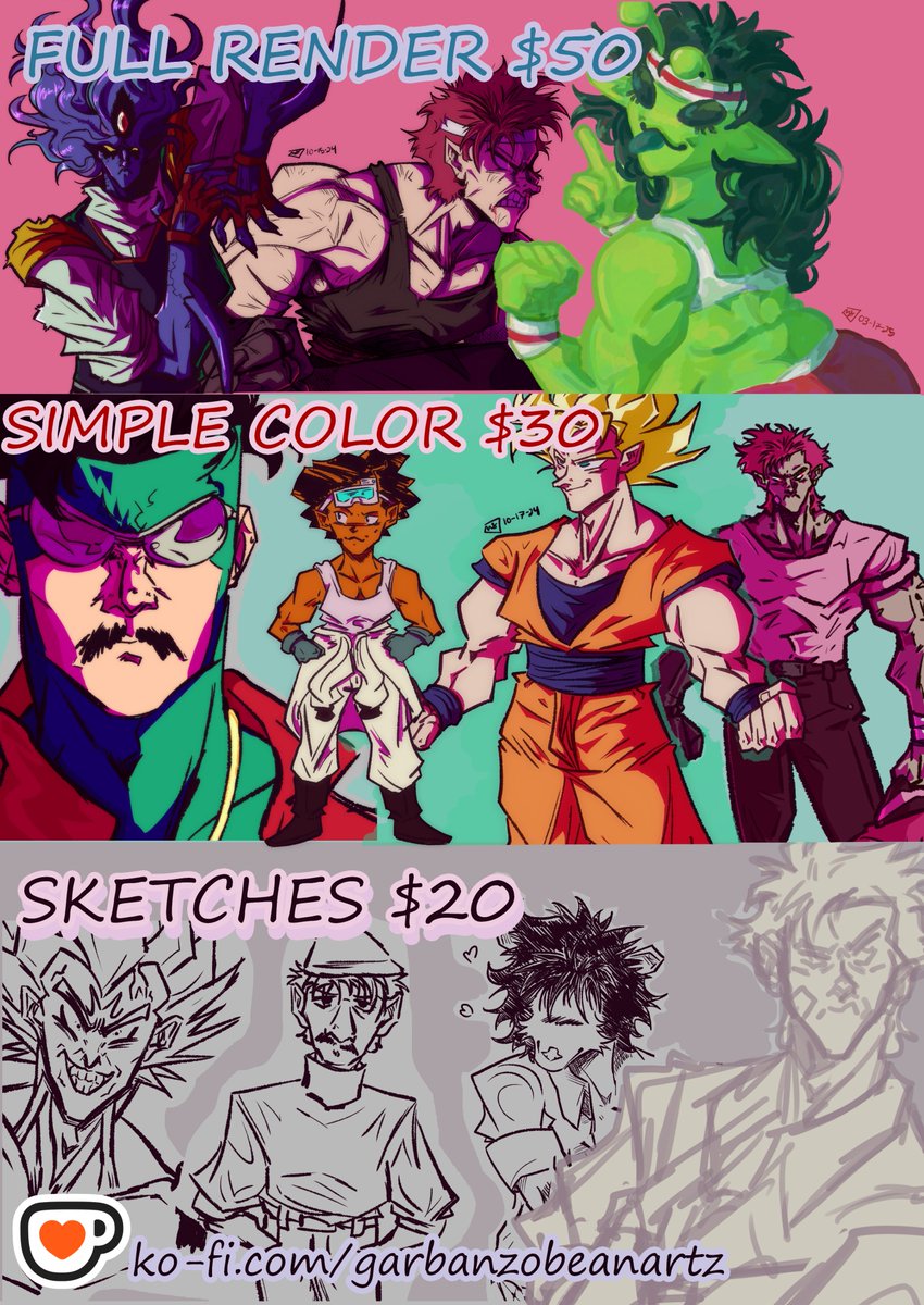 garbanzo_artz's tweet image. 🎨Commissions are open!!🎨
Payment thru Paypal
Full info through the link in the reply to this post as well as my bio.
FEEL FREE TO DM ME IF YOU HAVE ANY QUESTIONS
Really would appreciate retweets and shares!!