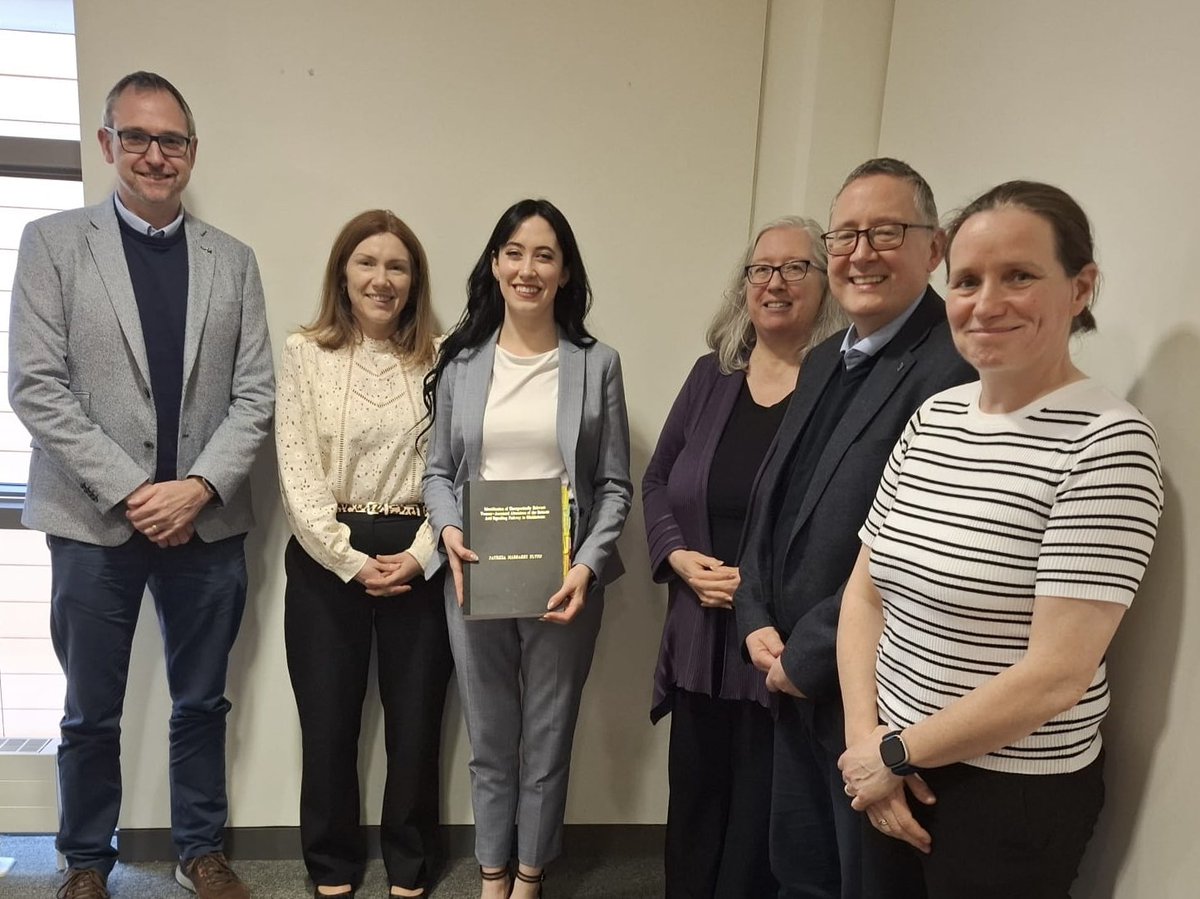 Collette Hand (@collettehand1) on Twitter photo Huge congratulations to the newly minted Dr Flynn!
Thanks to examiners Prof. <a href="/murphy_brona/">Brona Murphy</a> and Prof. Ger OâKeeffe and Chair <a href="/DrHelenKelly_/">Dr Helen Kelly</a>
Thanks to support from <a href="/BreakthroCancer/">Breakthrough Cancer Research</a>
Proud supervisor with Dr André Toulouse
<a href="/_patriciaflynn_/">Patricia Flynn</a>
<a href="/GradCoMH_UCC/">Grad Studies CoMH UCC</a>
<a href="/UCCResearch/">UCC Research</a> Huge congratulations to the newly minted Dr Flynn!
Thanks to examiners Prof. <a href="/murphy_brona/">Brona Murphy</a> and Prof. Ger OâKeeffe and Chair <a href="/DrHelenKelly_/">Dr Helen Kelly</a>
Thanks to support from <a href="/BreakthroCancer/">Breakthrough Cancer Research</a>
Proud supervisor with Dr André Toulouse
<a href="/_patriciaflynn_/">Patricia Flynn</a>
<a href="/GradCoMH_UCC/">Grad Studies CoMH UCC</a>
<a href="/UCCResearch/">UCC Research</a>