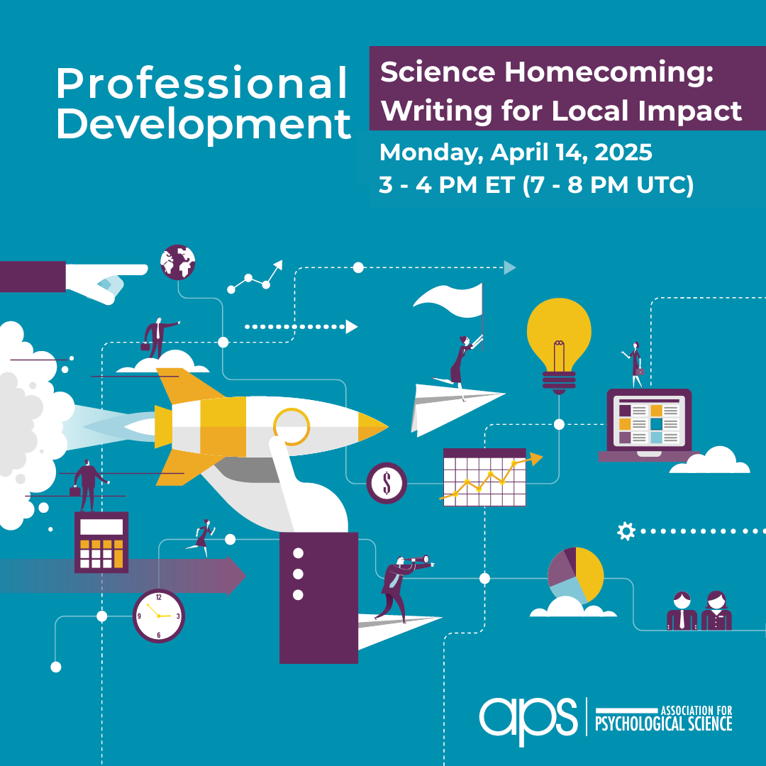 Association for Psychological Science (@psychscience) on Twitter photo Writing for Local Impact - a new webinar on April 14!
<a href="/spiantado/">steven t. piantadosi</a> will introduce participants to the Science Homecoming movement and, with <a href="/OGurcanl/">Dr. Özge Gürcanlı Fischer-Baum 🏳️🌈</a> and <a href="/hannah_o_brown/">Hannah O. Brown</a>, explore how researchers can write effective opinion pieces for local newspapers.
member.psychologicalscience.org/events/event-d… Writing for Local Impact - a new webinar on April 14!
<a href="/spiantado/">steven t. piantadosi</a> will introduce participants to the Science Homecoming movement and, with <a href="/OGurcanl/">Dr. Özge Gürcanlı Fischer-Baum 🏳️🌈</a> and <a href="/hannah_o_brown/">Hannah O. Brown</a>, explore how researchers can write effective opinion pieces for local newspapers.
member.psychologicalscience.org/events/event-d…