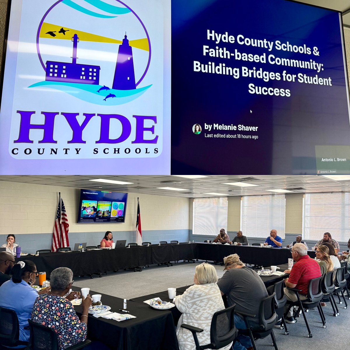 Superintendent convened Faith-based leaders from organizations and churches in Hyde County from both mainland and island to build bridges to student success! We appreciate all those attending in person and virtually. The opportunities for partnerships were helpful.