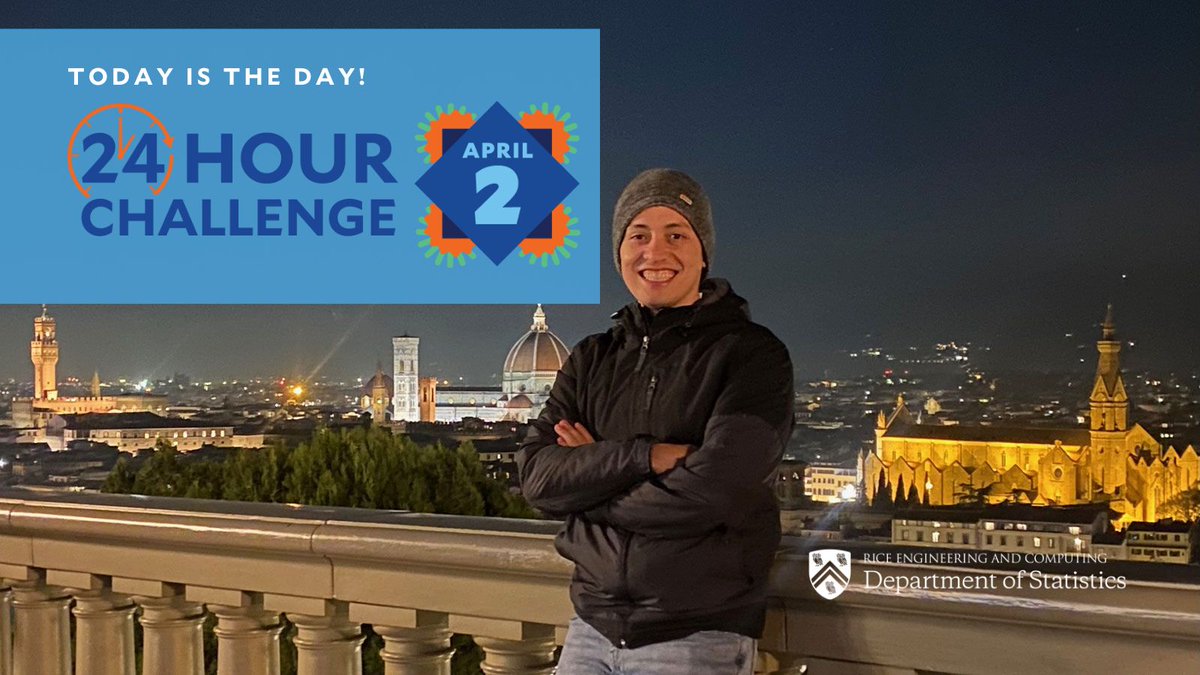 Today is the day! Will you be part of the 24-Hour Challenge to help us continue groundbreaking research in statistics?  Make your gift the STAT Department Excellence Fund before 11:59 pm to join the challenge. #1Day1Rice givecampus.com/yhbwwq