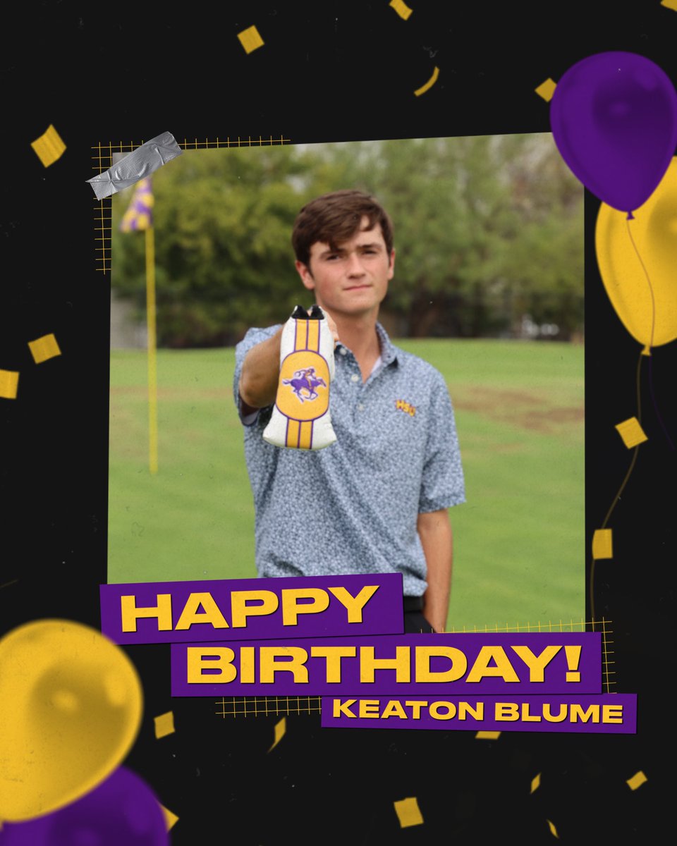 We want to wish a BIG COWBOY HAPPY BELATED BIRTHDAY to freshman, Keaton Blume!! We hope you enjoyed your special day!! 🤠🥳 #happybirthday #hsugolf #cowboygolf