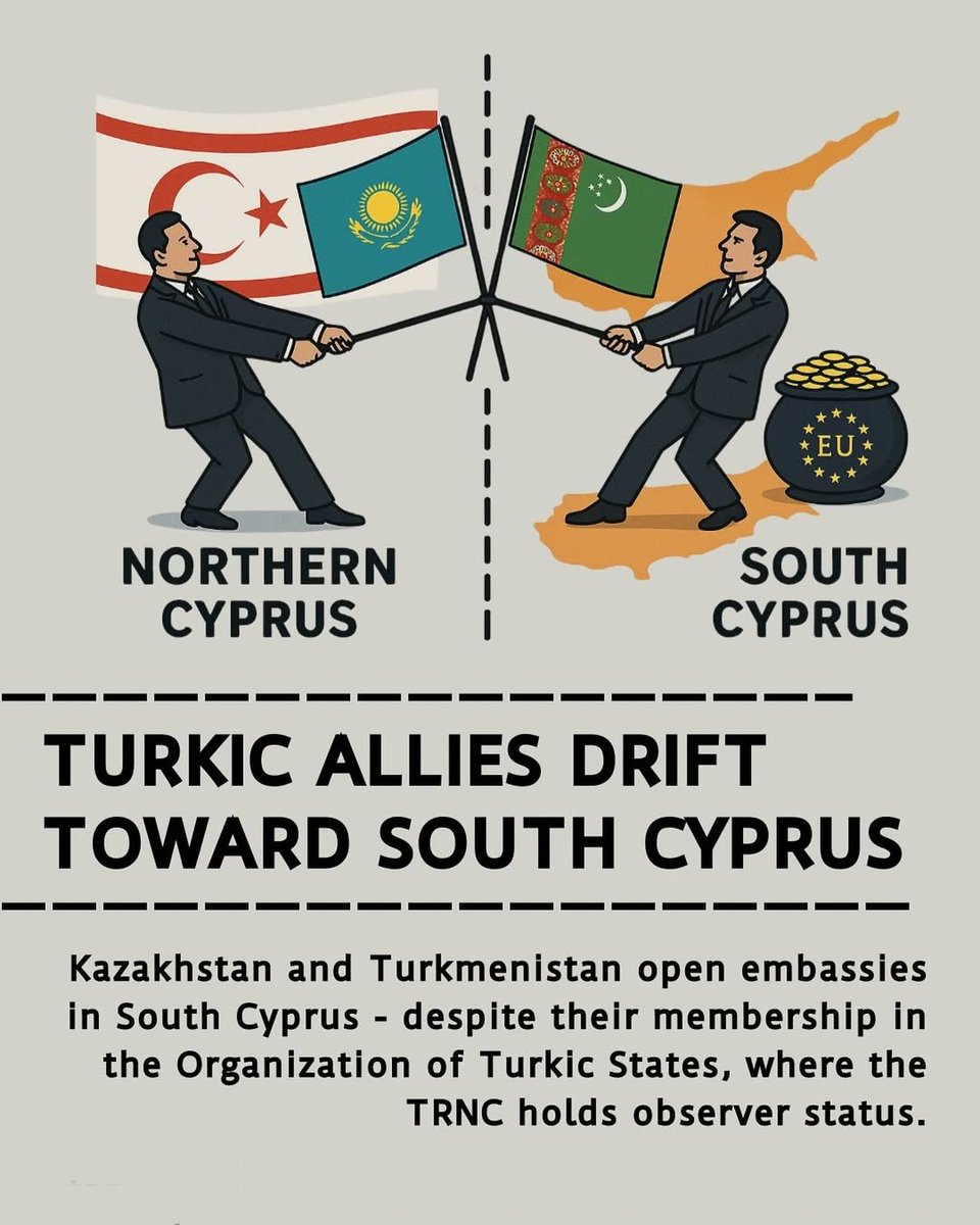 Türk Devletleri Birliğinin iki üyesi Kıbrıs Rum kesiminde elçilik açtılar, daha önce de Filistin elçilik açmıştı. Şaka gibi. Rumlar yakın tarihte Şam'da idi. Bu Rumlar bizim bilmediğimiz ne biliyor.
#kıbrıs
#kktc
#tdb