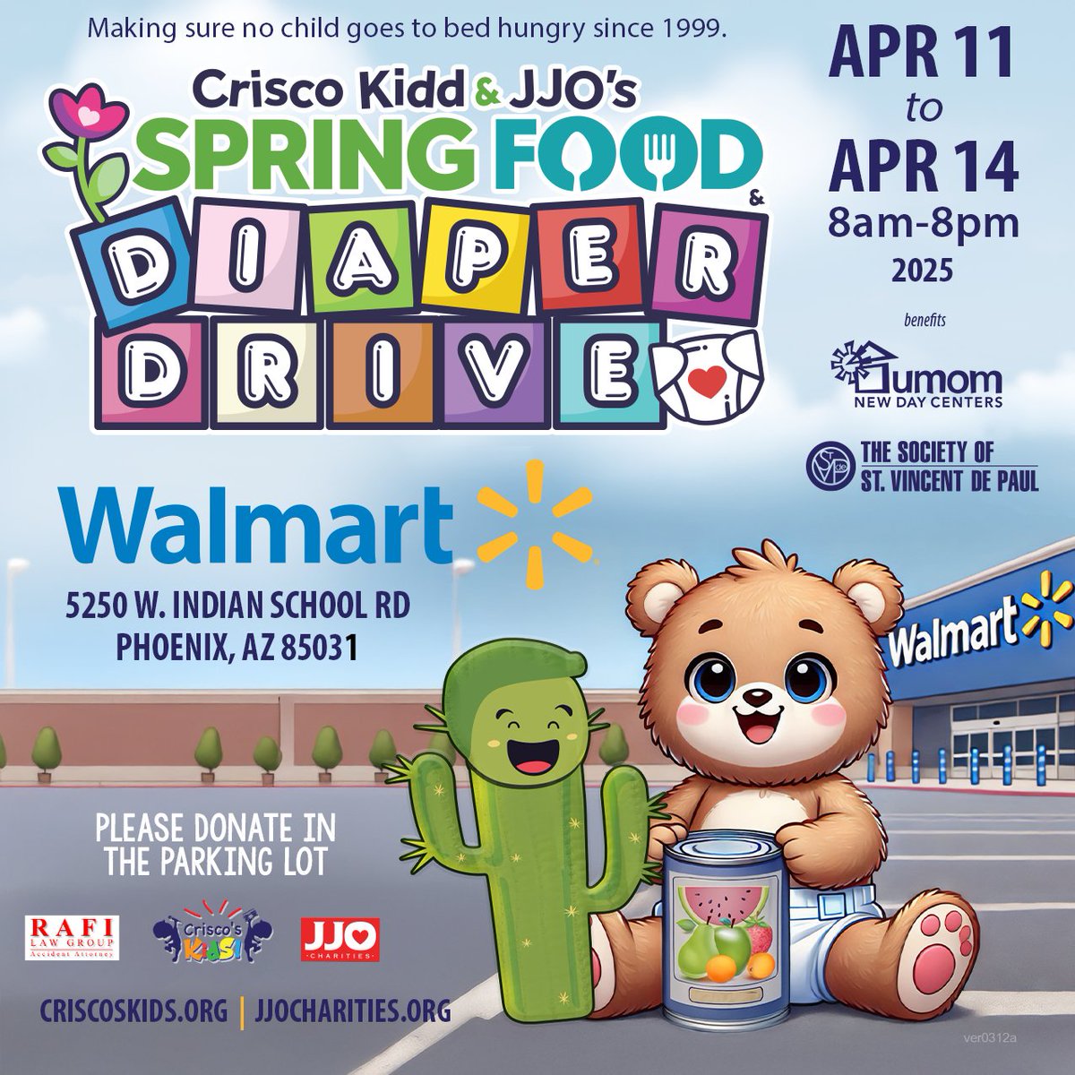 Start collecting your nonperishable food items, toiletries, and diapers so you can bring them to our annual Spring Food &amp; Diaper Drive next week!

Sign up here to volunteer: signupgenius.com/index.cfm?go=w…

THANK YOU