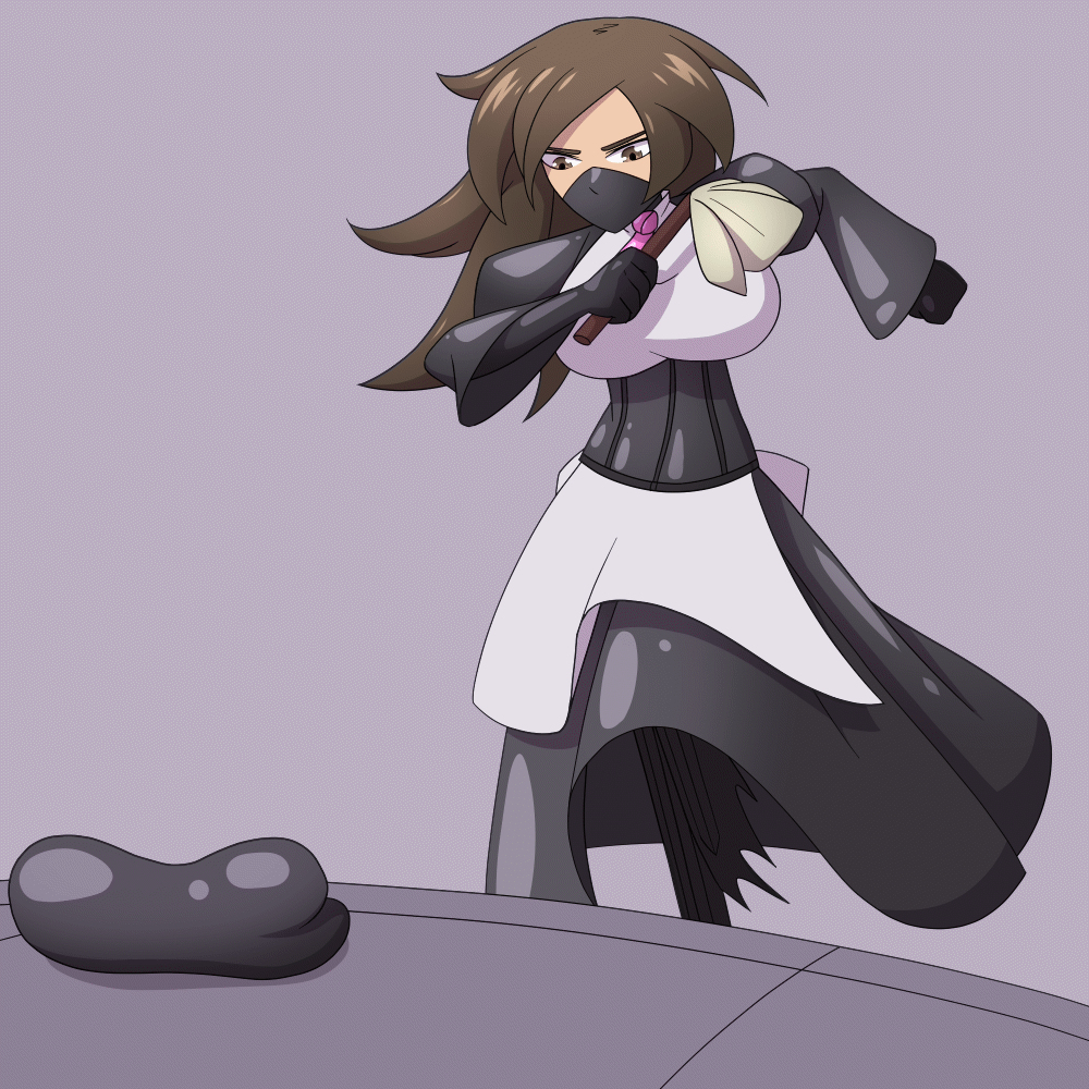 I felt like animating a little something, os I made a made chase a slime. (1/1)