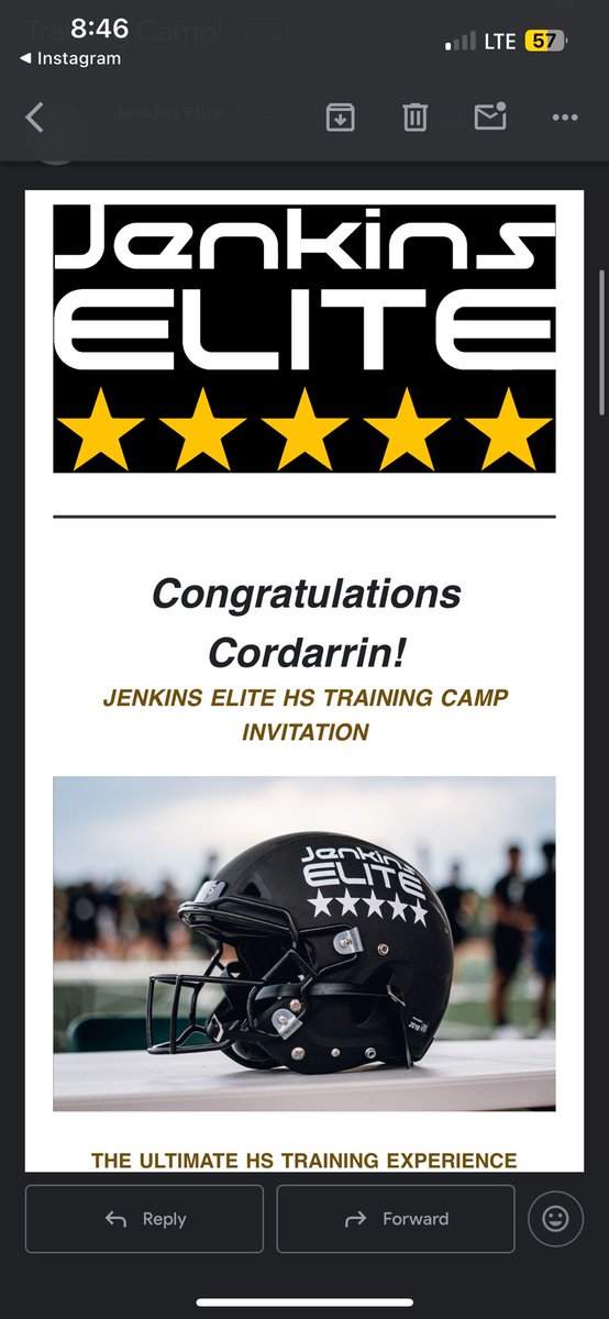 Blessed to receive a Training camp invitation from <a href="/TJenkinsElite/">Tim Jenkins</a> #AGTG !!