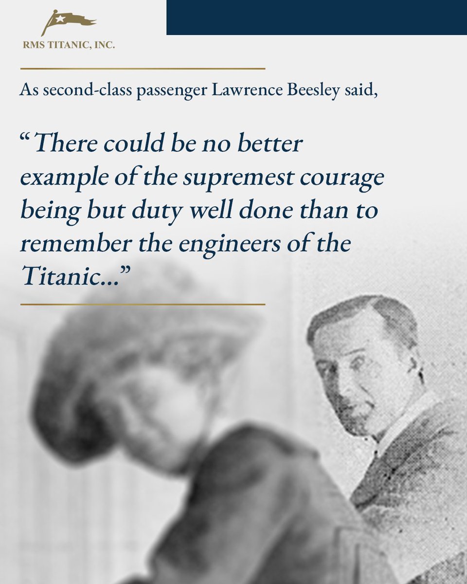 April is #TITANICMonth! A time to reflect on the legacy of history’s most famous Ship. This year, we honor the dedication and sacrifice of #TITANIC’s engineers, firemen, and trimmers—the unsung heroes who kept her running. Join us as we tell their stories this month.

#RMSTitanic