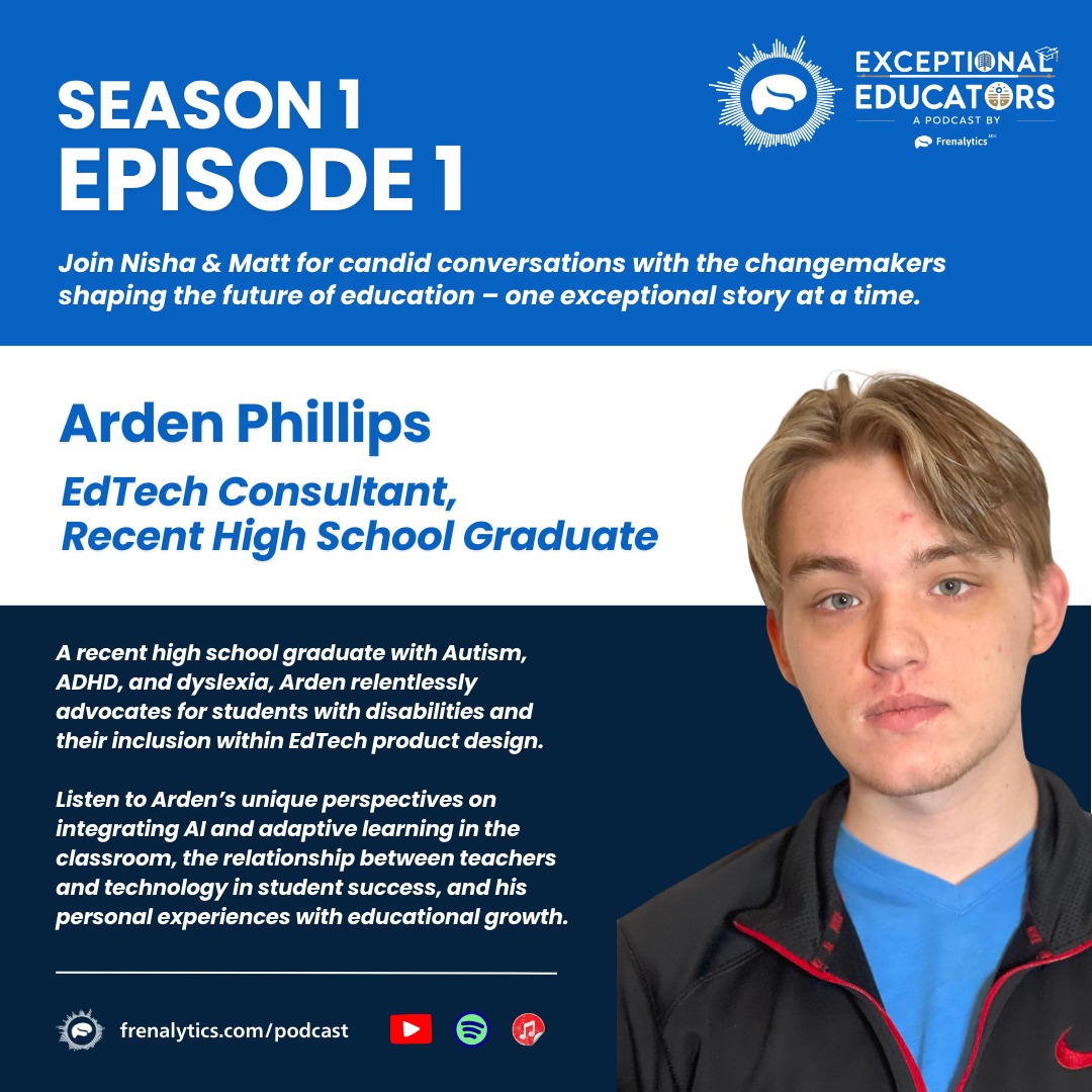 Our first episode of the Exceptional Educators Podcast is here! 🎙️🥳

Meet Arden Phillips, a recent high school graduate and current consultant for educational technology companies, relentlessly advocating for students with disabilities and their inclusion within product design.