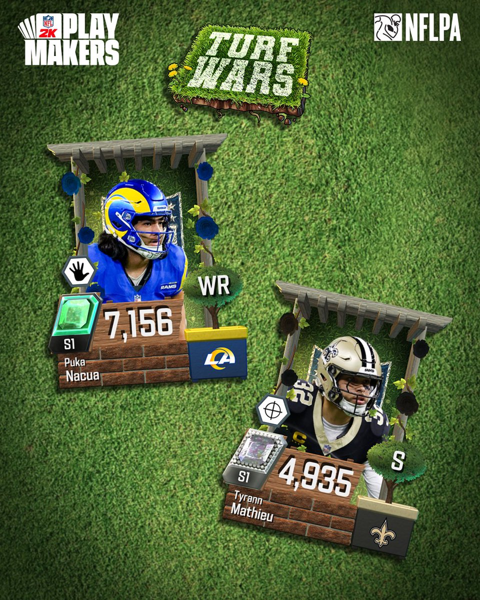 🌹 It's almost time! Turf Wars, the new Collectible Event, begins today at 12pm PT on April 2nd, 2025! 

#PukaNacua and #TyrannMathieu will also be available!

#RuleTheField