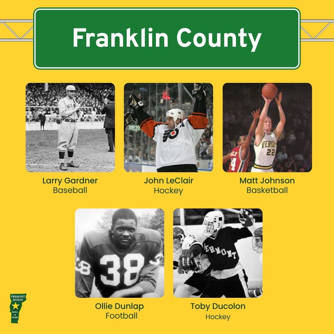 🏅 Vermont’s Finest: Franklin County 🏅
Franklin County is home to some of Vermont’s most iconic athletes — legends who’ve made their mark locally &amp; nationally! From MLB &amp; NHL stars to football &amp; basketball greats, these Hall of Famers define Vermont sports excellence.
#VTSHOF