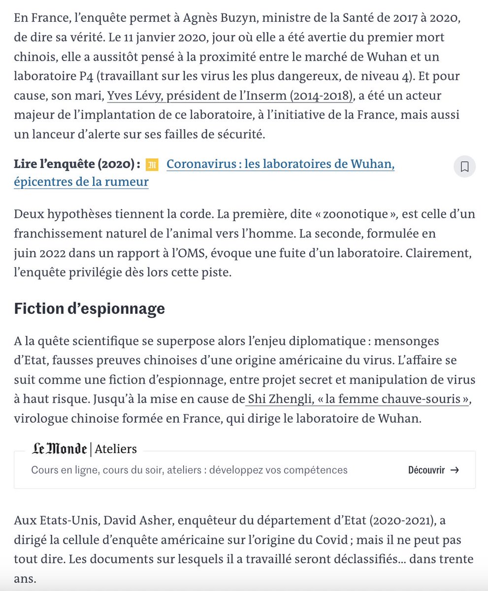 "Covid, le secret des origines" dans la presse 🙏 

Le Monde : "une enquête détonante" lnkd.in/ezvEXZnf

Le Nouvel Obs : "un documentaire palpitant" lnkd.in/eyjjVeUV

Et mon interview dans Ouest France : lnkd.in/ed6ppiQJ