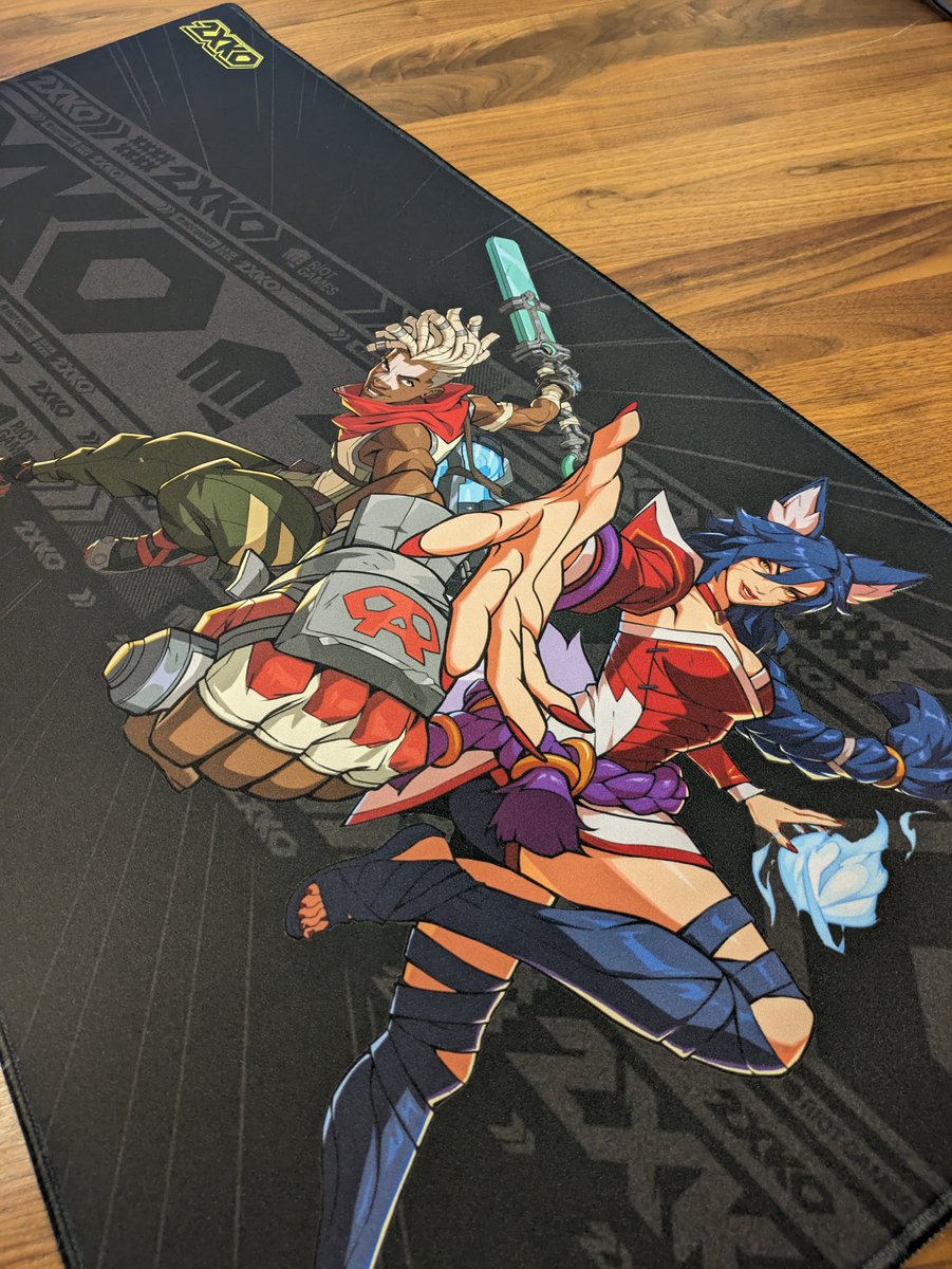 Mkro (@mkrostudio) on Twitter photo We created deskmats with 2XKO and have extras!  
To celebrate Alpha Lab 2, we're giving them away! Like, follow, and RT to enter. Winners chosen Monday, April 7th. Open to US residents only.  
Good luck! We created deskmats with 2XKO and have extras!  
To celebrate Alpha Lab 2, we're giving them away! Like, follow, and RT to enter. Winners chosen Monday, April 7th. Open to US residents only.  
Good luck!