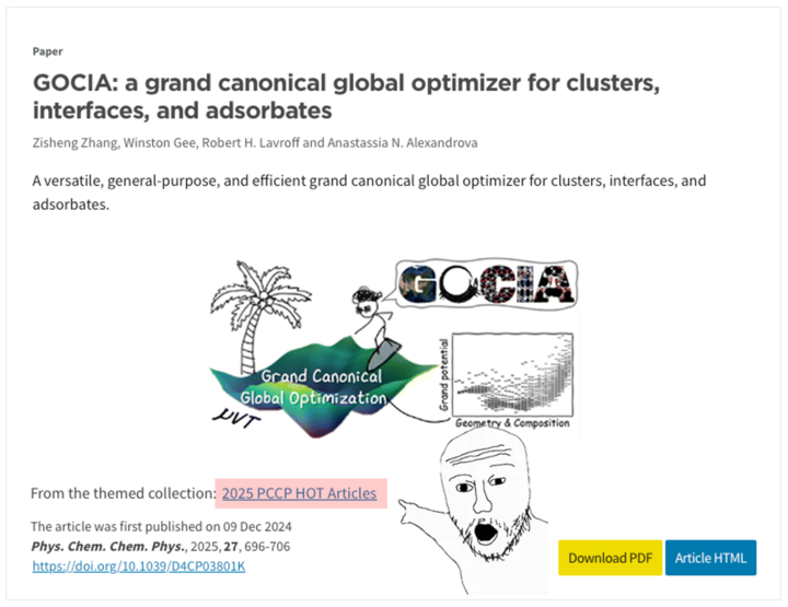 Zisheng Zhang 張孜晟 (@zisheng_zhang_) on Twitter photo The GOCIA paper is selected as a PCCP HOT article!
Now Open Access at: pubs.rsc.org/en/content/art… The GOCIA paper is selected as a PCCP HOT article!
Now Open Access at: pubs.rsc.org/en/content/art…