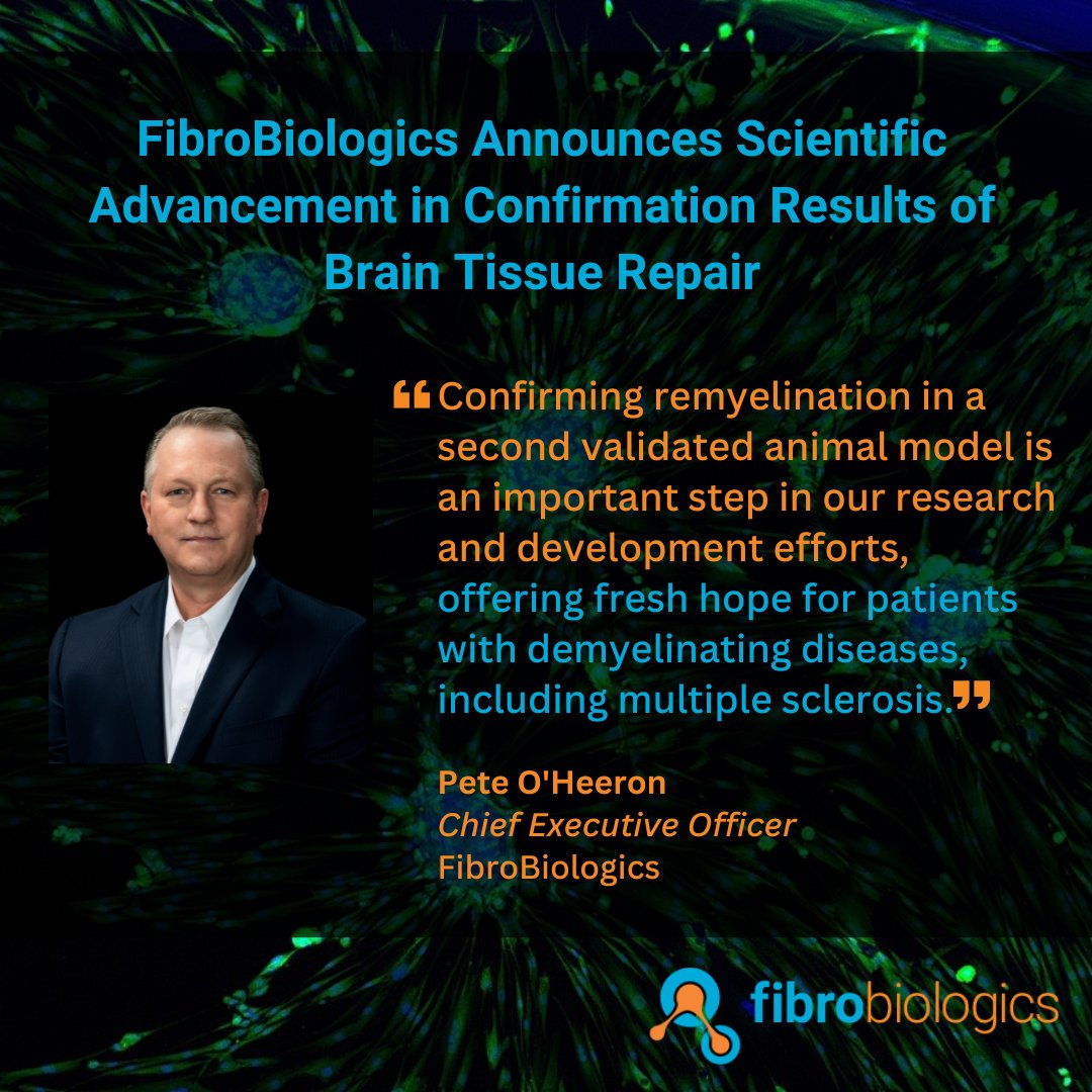 FibroBiologics (@fibrobiologics) on Twitter photo .<a href="/FibroBiologics/">FibroBiologics</a> announces a scientific advancement in brain tissue repair—potentially opening new treatment paths for multiple sclerosis.
For more: bit.ly/4le92r3
$FBLG #RegenerativeMedicine #MultipleSclerosis .<a href="/FibroBiologics/">FibroBiologics</a> announces a scientific advancement in brain tissue repair—potentially opening new treatment paths for multiple sclerosis.
For more: bit.ly/4le92r3
$FBLG #RegenerativeMedicine #MultipleSclerosis