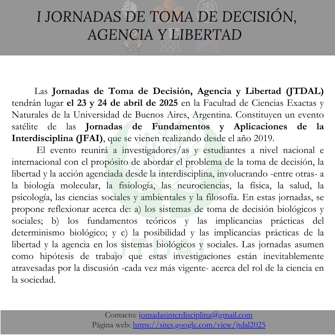 Les traemos novedades! 
Extendimos la fecha de envío de resúmenes, anunciamos el lugar donde se realizarán las jornadas y hay más speakers confirmados!