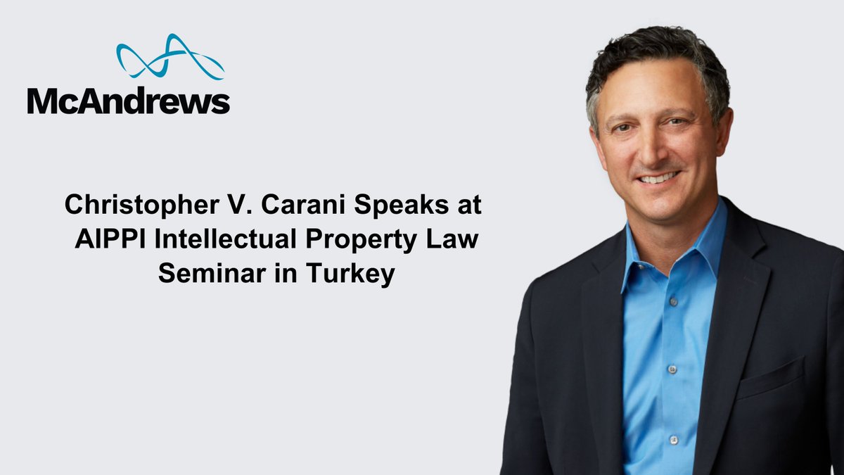 On Friday, April 4, in Istanbul, <a href="/ChrisCarani/">Christopher Carani</a> will participate on a panel discussing recent legislative developments in design law, including the WIPO Design Law Treaty and the EU Design Reform bit.ly/41U8Sh0

#IntellectualProperty #IPLaw #IP <a href="/aippiturkey/">AIPPI TÜRKİYE</a>