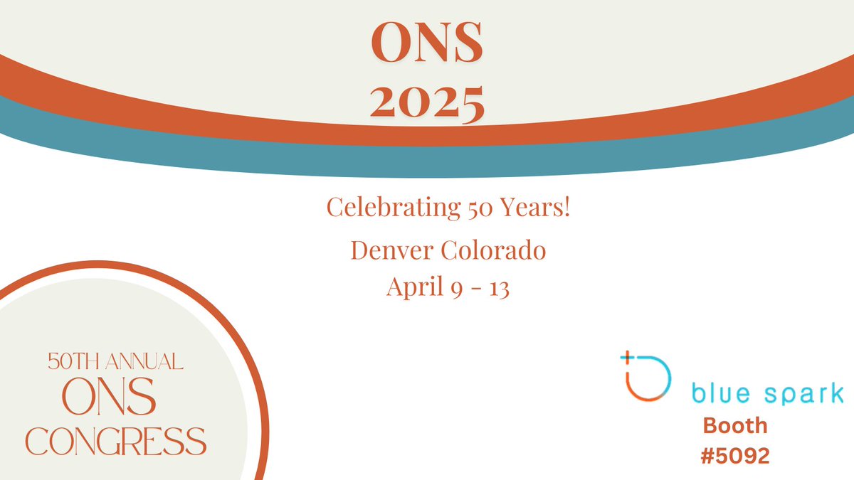 Blue Spark Technologies (@bluesparktech) on Twitter photo Just 7 more days until the <a href="/oncologynursing/">Oncology Nursing Society</a> Congress 2025 in beautiful Denver Colorado April 9th-13th. Join thousands of Hemoc/Onc clinicians from across the country.
The Blue Spark Technologies can be found at booth #5092 (Across from the Zen Den), stop by for a free demo on Just 7 more days until the <a href="/oncologynursing/">Oncology Nursing Society</a> Congress 2025 in beautiful Denver Colorado April 9th-13th. Join thousands of Hemoc/Onc clinicians from across the country.
The Blue Spark Technologies can be found at booth #5092 (Across from the Zen Den), stop by for a free demo on