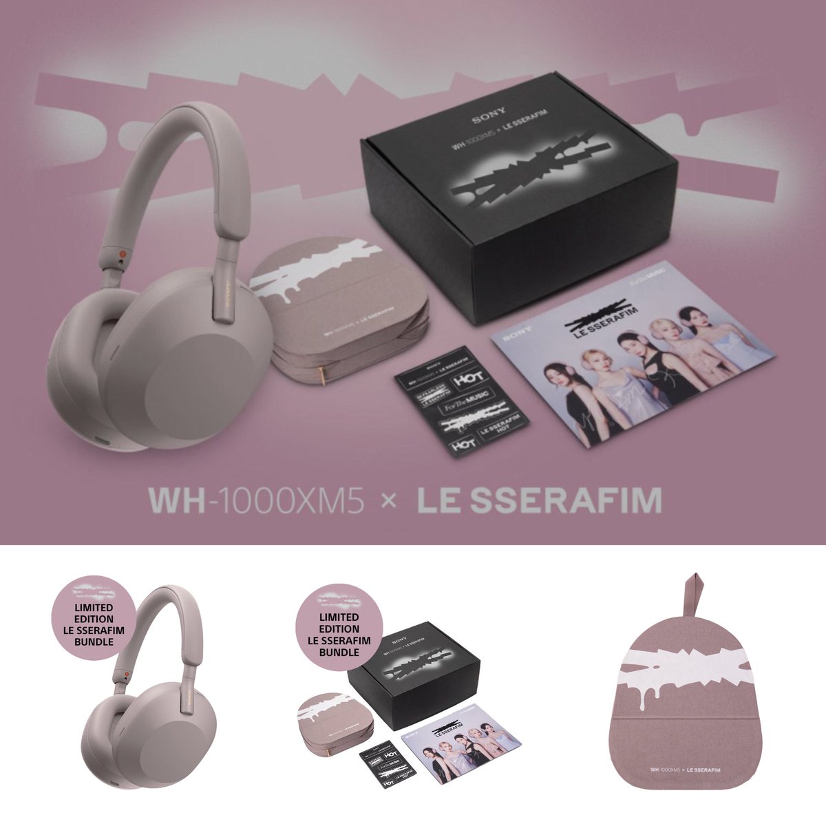 LE_SSERAFIM's exclusive collaboration with SONY, WH-1000XM5 x LE