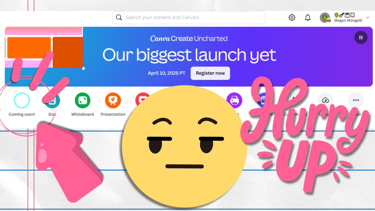 Megan Mongelli (@mongellimegan) on Twitter photo 🏃🏻♀️🏃🏻♂️🏃🏻♀️If April 10th can just hurry up and get here, that would be great! This "Coming soon!" button in <a href="/CanvaEdu/">Canva for Education</a> has me sooooo excited! 👏🏻🎉👏🏻#CanvaCreate 🏃🏻♀️🏃🏻♂️🏃🏻♀️If April 10th can just hurry up and get here, that would be great! This "Coming soon!" button in <a href="/CanvaEdu/">Canva for Education</a> has me sooooo excited! 👏🏻🎉👏🏻#CanvaCreate
