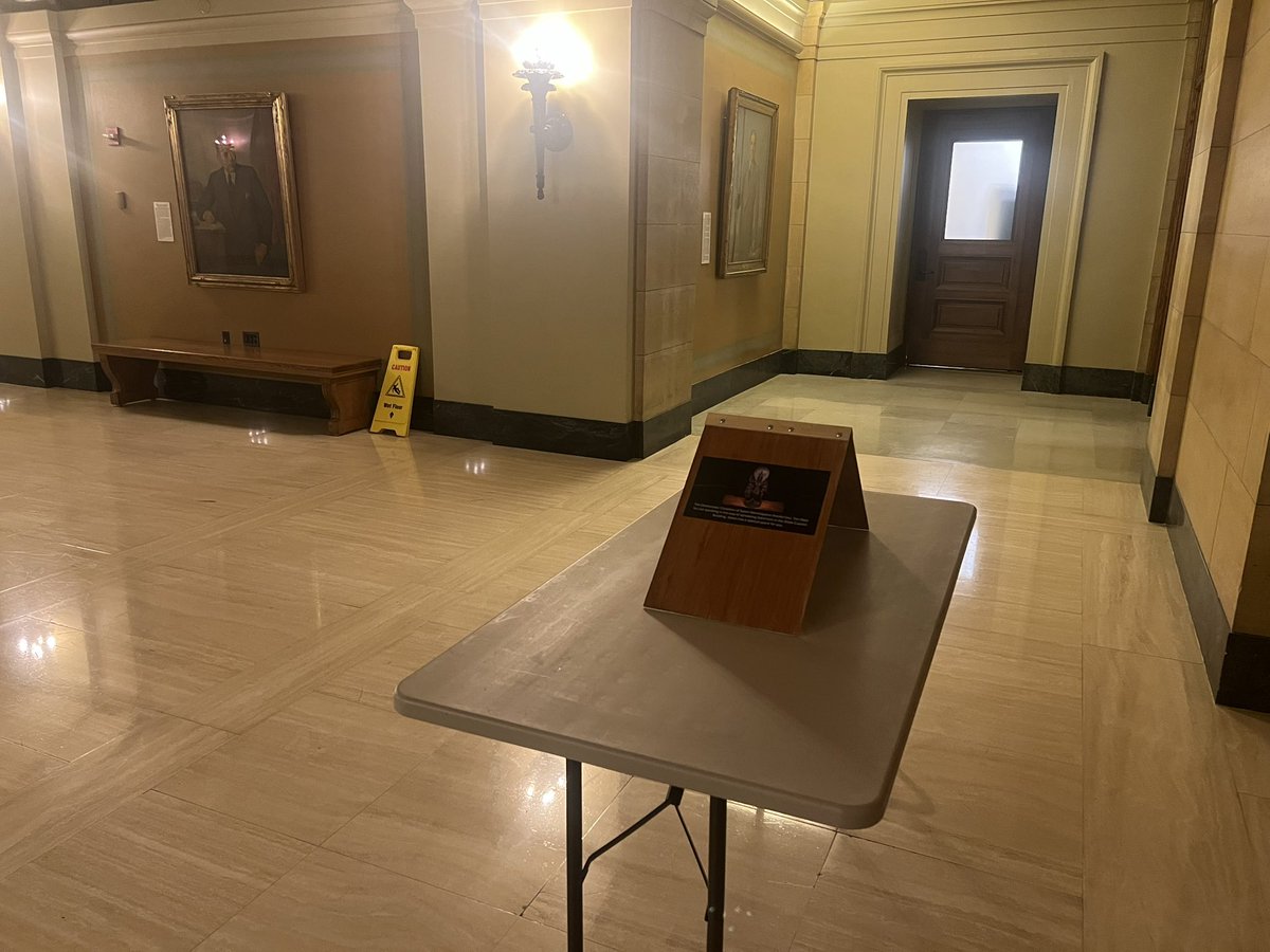 lizcollin's tweet image. NEW: A “thank you to Governor Walz” display is now up inside the Minnesota State Capitol. The sign thanks the Governor for “not standing in the way of spreading satanism inside the State Capitol Building.”