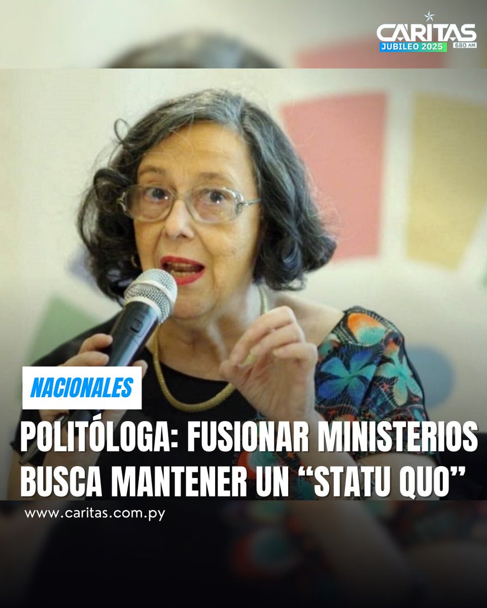 #LaOtraCampana 🔔📻 | Fusionar ministerios busca mantener un “statu quo”, dice politóloga

🗣️ La politóloga y activista Line Bareiro, opinó sobre el proyecto de ley que presentó la bancada de Honor Colorado, que busca crear el Ministerio de la Familia, fusionando los Ministerios