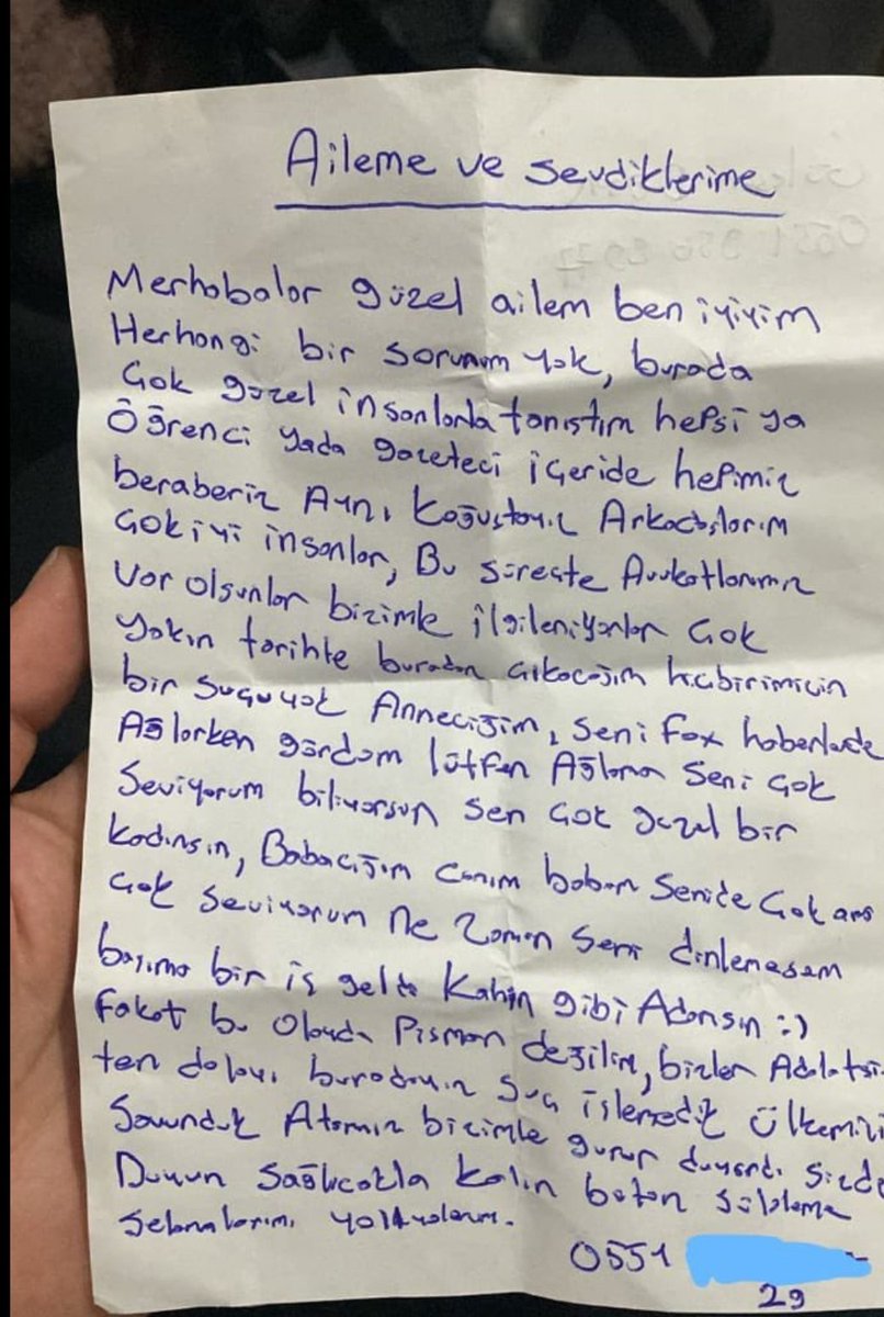 #umudumuzsunuzgelecegimiz   okudum,tekrar tekrar okudum,ağladım,boğazıma dizilen yumruklar,güzel kızım,güzel yüreginden öperim.<a href="/eczozgurozel/">Özgür Özel</a> <a href="/OzlemGurses/">Özlem Gürses</a> <a href="/szctelevizyonu/">SÖZCÜ Televizyonu</a> <a href="/fatihaltayli/">Fatih Altayli 🔴🇹🇷</a>