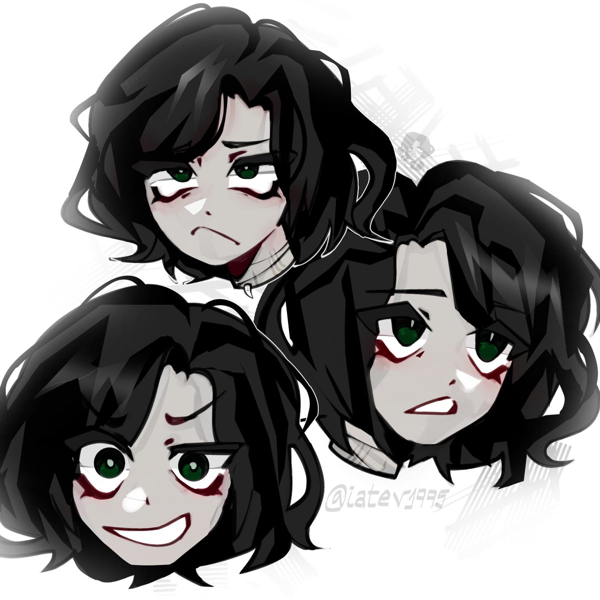iatev1995's tweet image. I can&apos;t stop drawing V from DMC5 😭