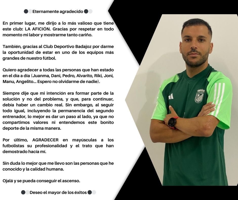 Eternamente agradecido <a href="/CDBadajoz/">CD Badajoz</a> ⚫️⚪️