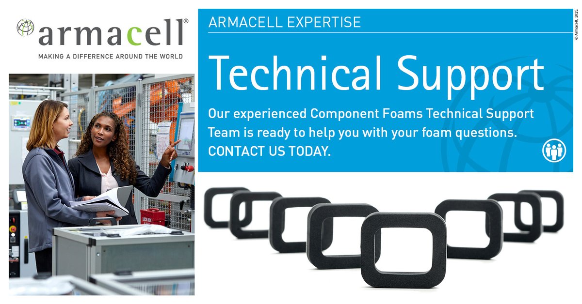 Armacell_US's tweet image. Did you know Armacell has a full team to help support our Component Foam division customers? Our technical experts are here to answer any questions you might have. Let’s meet them by reading our latest blog! 
armacell.com/en-US/componen… #TechnicalExperts #Foam #Engineers