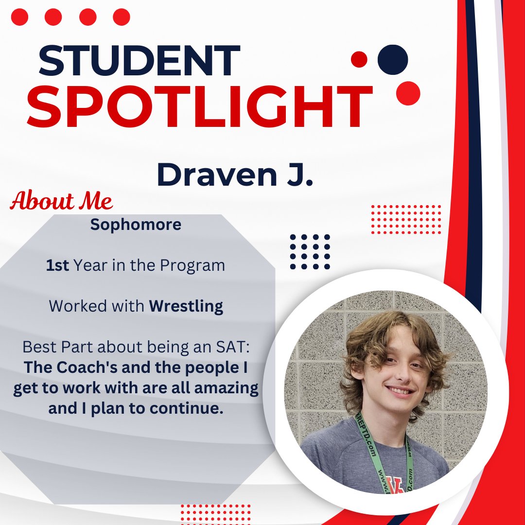 Shoutout to our Student Trainer Draven!