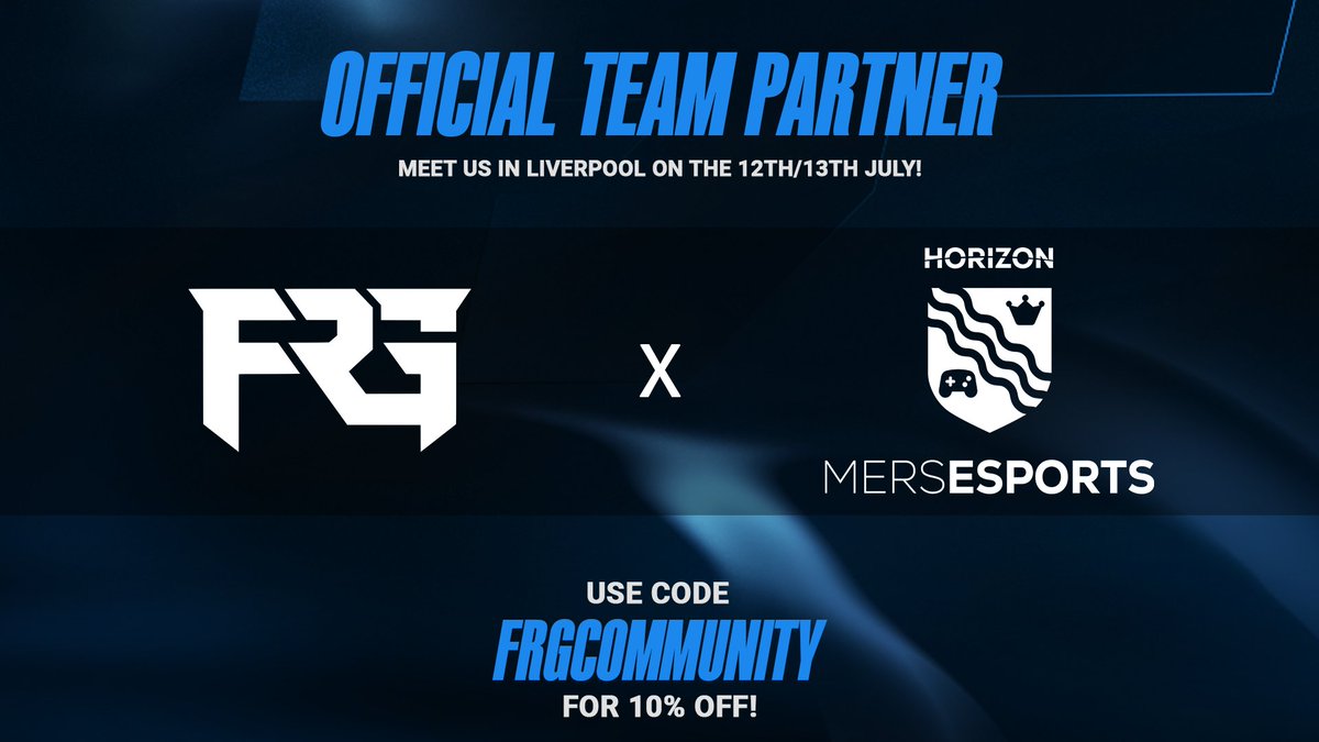 FraggingFriends's tweet image. We're excited to announce that we're an official team partner for Horizon: MersEsports 2025!  

We'll be exhibiting at the Liverpool expo, so if you’re going get 10% off your ticket using our code: FRGCOMMUNITY at horizonevent.gg!

#Horizon2025 #Esports #FRGForever