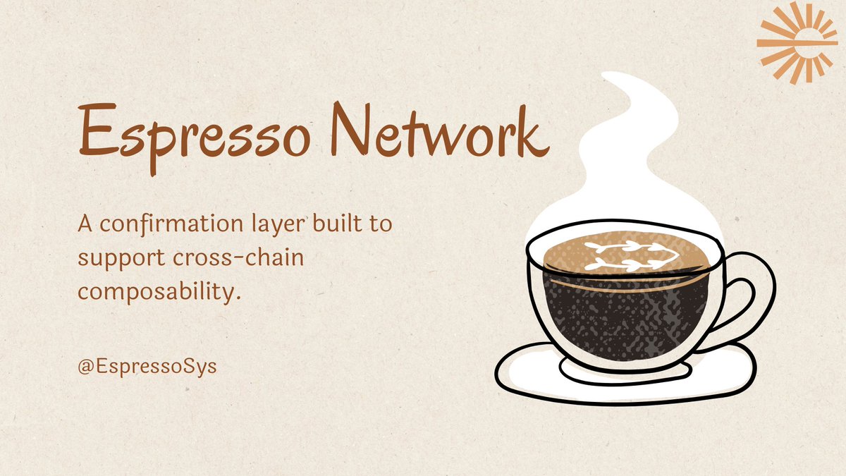 tarassss2's tweet image. Espresso Network☕️

A confirmation layer built to support cross-chain composability.

@EspressoSys #EspressoNetwork
1📲