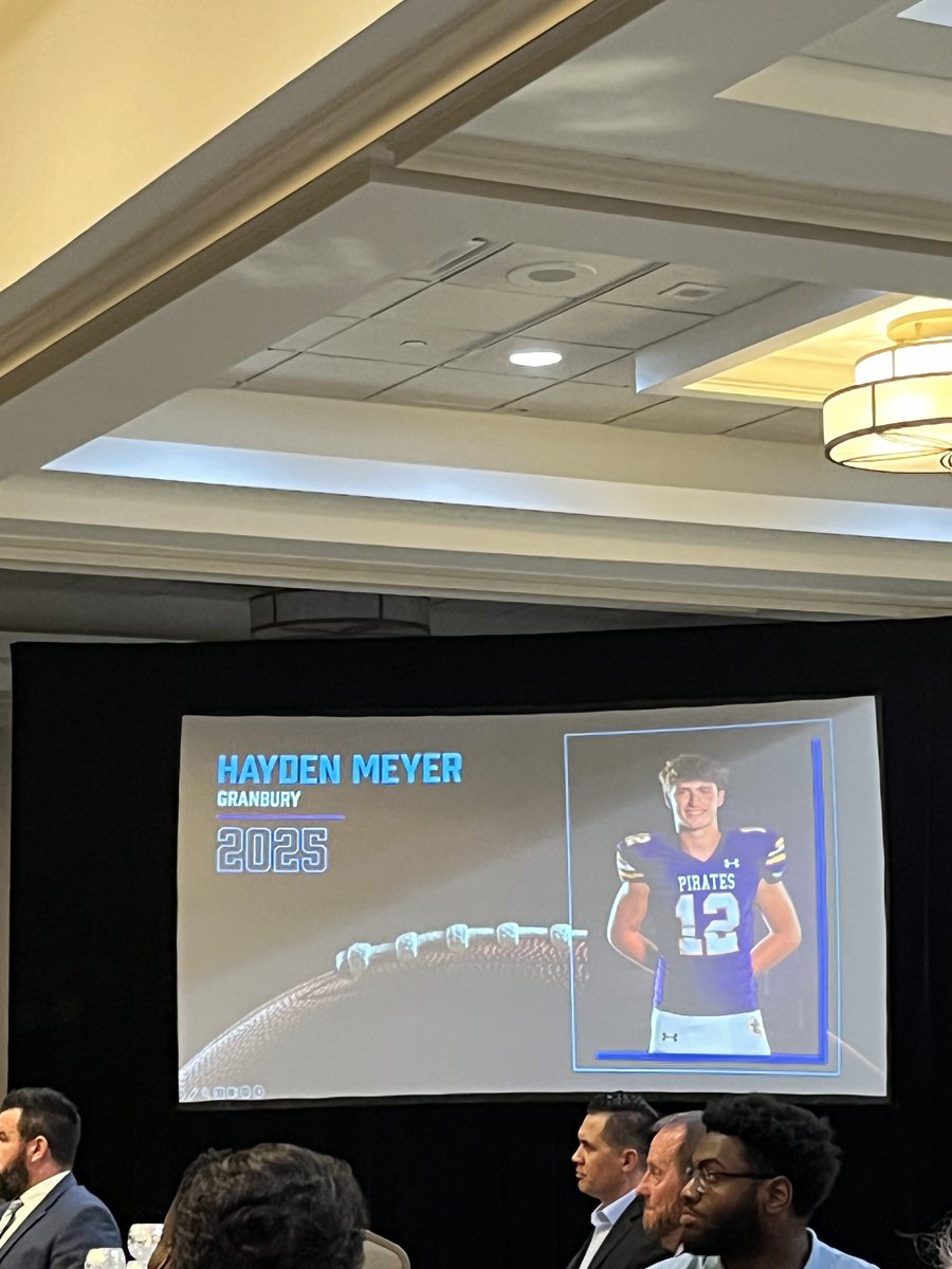 I was blessed to be recognized at the <a href="/DallasNFF/">NFF Gridiron Club of Dallas</a> banquet last week! I earned the passion grants foundation award for an essay I wrote about serving others. Thank you <a href="/DallasNFF/">NFF Gridiron Club of Dallas</a> for running such a great event! <a href="/GranburyFB/">Granbury Pirate Football</a> <a href="/coachAllison11/">Bobby Allison</a> <a href="/EP_Mindset/">Michael Johnson</a> <a href="/HCUCoachBachtel/">Coach Jason Bachtel</a> <a href="/HCUFootball/">HCU Football</a>