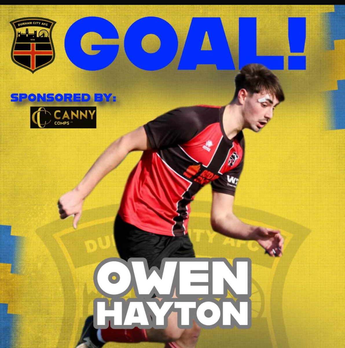 Durham_City_FC's tweet photo. 26'| Durham City 1-0 Ferryhill Athletic
OOOOWWWEEEENNNN!!!
Brilliant work from Morgan Hunter to get round the Ferryhill back line, taps it forward to Owen Hayton who calmly slots past the keeper to hand is the lead!
#DurhamCityAFC #DCAFC #TheCitizens https://t.co/lDCxBA8KnW