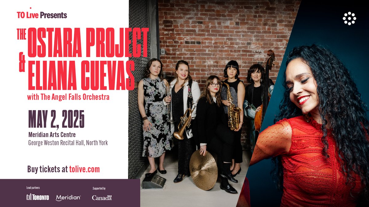 T-minus 1 month until Canadian Jazz supergroup, The Ostara Project &amp; Venezuelan-Canadian songstress, Eliana Cuevas take the stage at Meridian Arts Centre on May 2!

Presented by <a href="/TOLiveTweets/">TO Live</a> in assoc. with Toronto Jazz Fest. Grab tix before they're gone! bit.ly/4gvLsCk