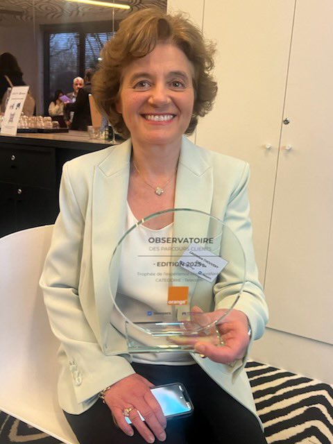 Laurence Thouveny (@laurence_jdn) on Twitter photo Grande fierté pour <a href="/Orange_France/">Orange France</a>, après le prix #ESCDA 2025, nouveau trophée : “Expérience client préférée des Français” dans le secteur Télécom #OPC. Une récompense du formidable engagement des équipes au service de nos clients !
Bravo et merci à toutes et à tous ! <a href="/fallacher/">JF Fallacher</a> Grande fierté pour <a href="/Orange_France/">Orange France</a>, après le prix #ESCDA 2025, nouveau trophée : “Expérience client préférée des Français” dans le secteur Télécom #OPC. Une récompense du formidable engagement des équipes au service de nos clients !
Bravo et merci à toutes et à tous ! <a href="/fallacher/">JF Fallacher</a>