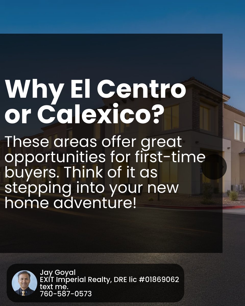 jaygoyal's tweet image. Unlocking the Door to Your First Home: Mortgages are like friendly loans that help first-time buyers step into their dream homes without having a huge pile of cash upfront. Curious about how it works in El Centro or Calexico? Let’s chat! 🏠💼 #FirstHomeTips