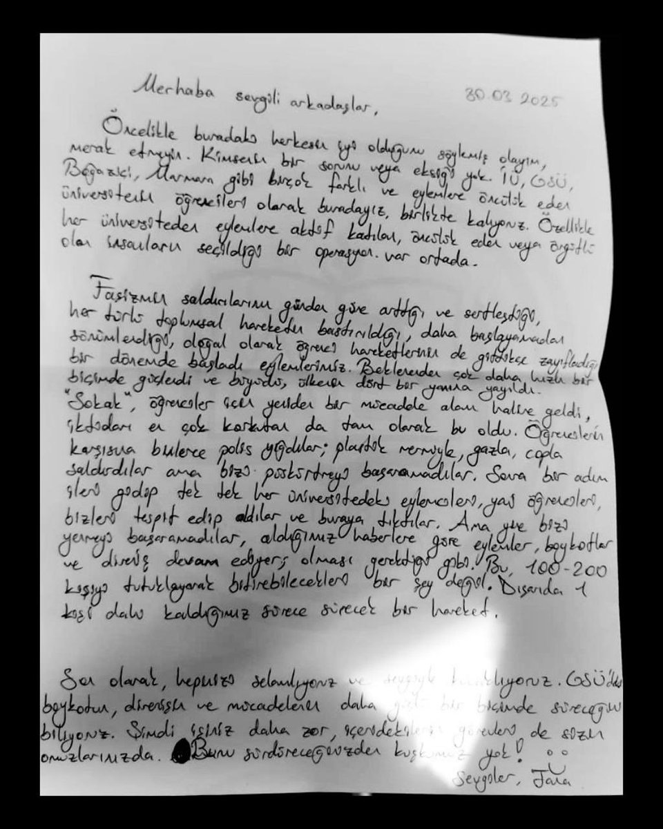 Sıra arkadaşımız Jana’dan mektup var!